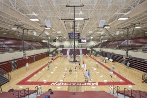 Competition level gymnasium.