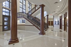 Two-story atrium with monumental stair