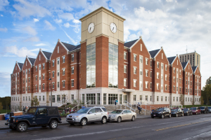 Chellgran Hall features a chiming clock tower that is back lighted with UK blue LED lighting that shines on special occasions