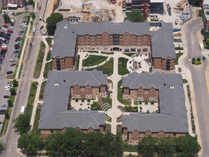 Aerial view of Lyman T. Johnson Hall & Donovan Hall