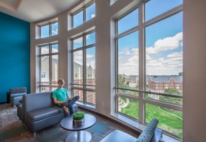 Study Room/Lounge offering prominent views to the central Woodland Glen courtyard.