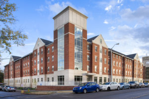 Woodland Glen II boosts a study tower that faces the central campus Library and offers breathtaking views into the heart of campus
