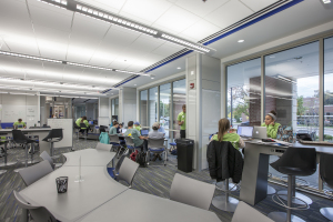 Collaborative spaces allow students to work in groups, and makerspaces create the opportunity for students to create and learn.