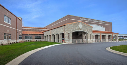 Located within a campus shared with the existing Henry Moss Middle School, Jennings Creek Elementary will encourage Integrated Learning, between the two facilities and promote a P-8 campus