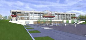 View of proposed EKU Powell Center east plaza exterior improvements