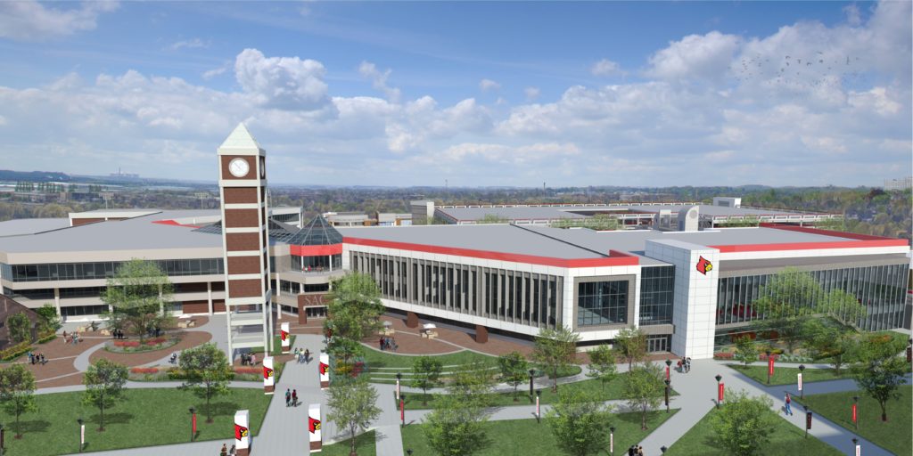 Updated Student Activities Center with iconic clock tower