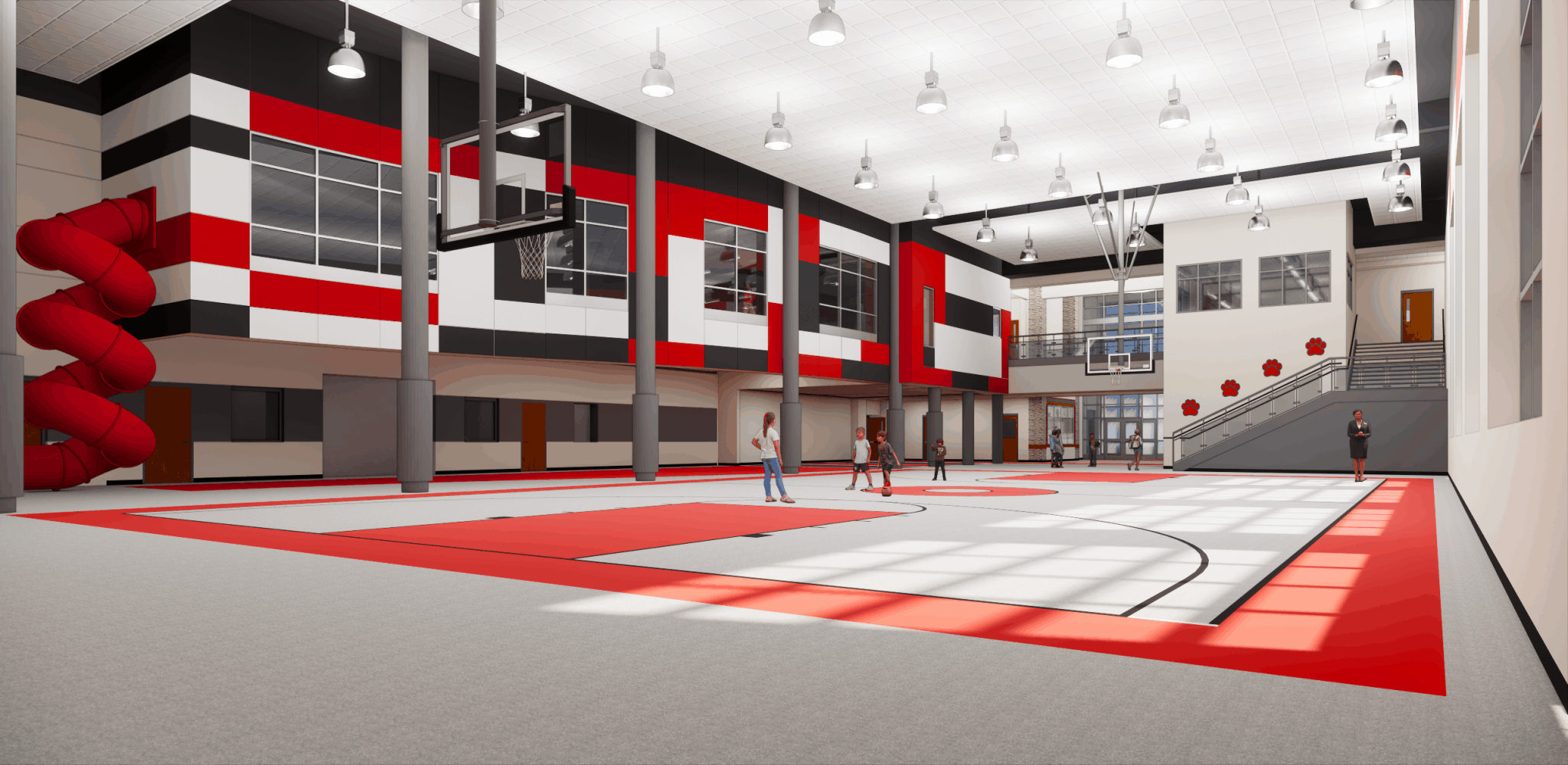 1940 RPES SCHOOL COLORS CAFETERIA 1 Sherman Carter Barnhart